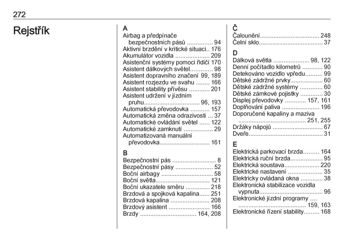 Opel Astra K V 5 navod k obsludze / page 274