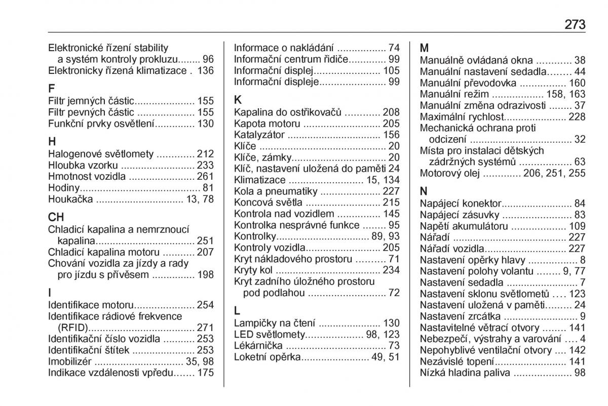 Opel Astra K V 5 navod k obsludze / page 275