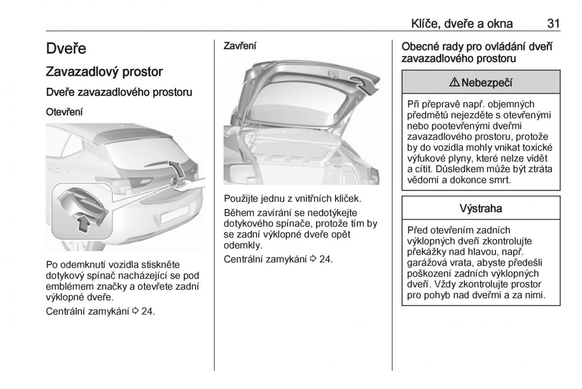 Opel Astra K V 5 navod k obsludze / page 33