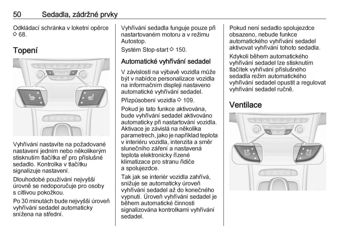 Opel Astra K V 5 navod k obsludze / page 52