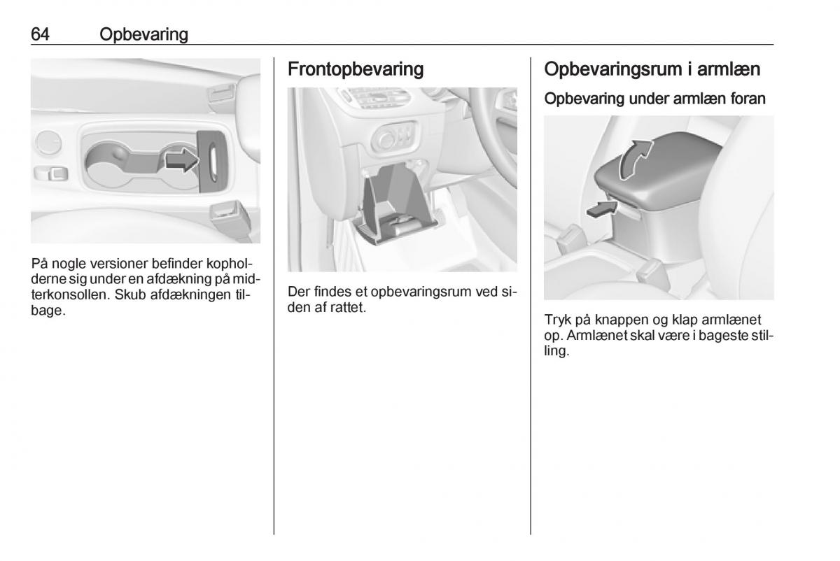 Opel Astra K V 5 Bilens instruktionsbog / page 66