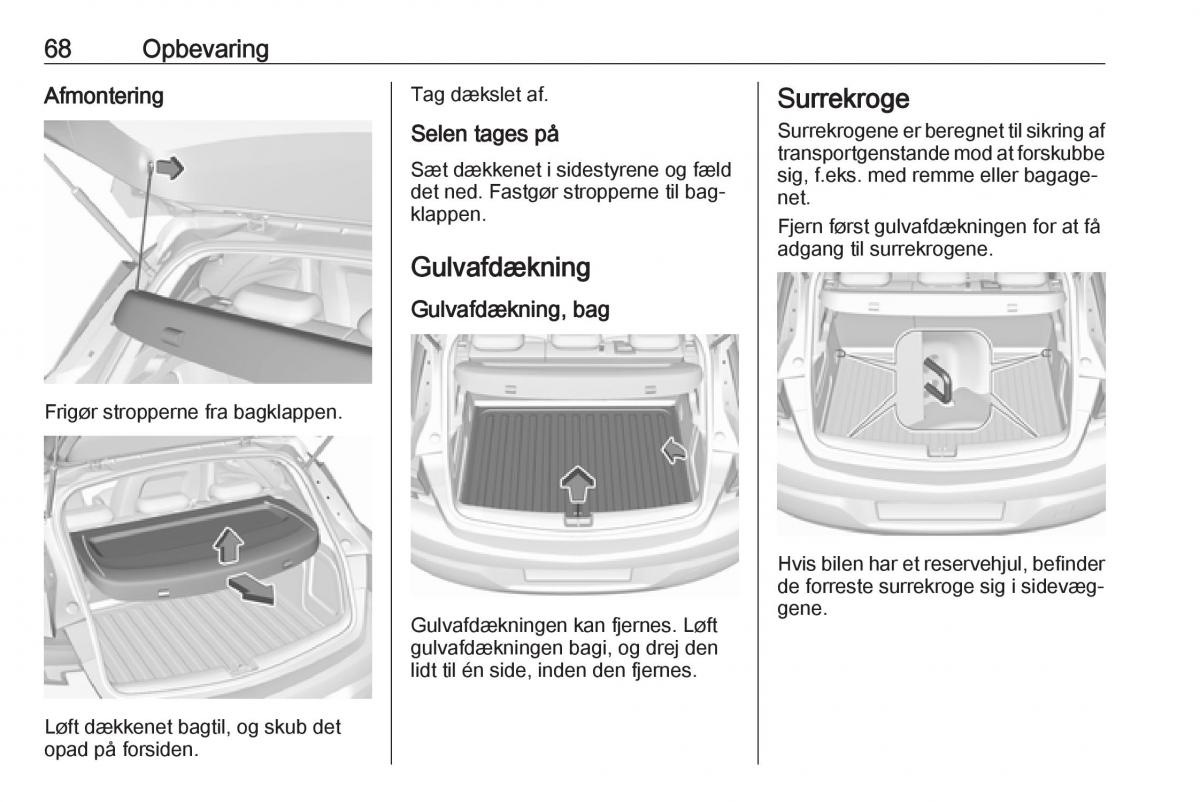 Opel Astra K V 5 Bilens instruktionsbog / page 70