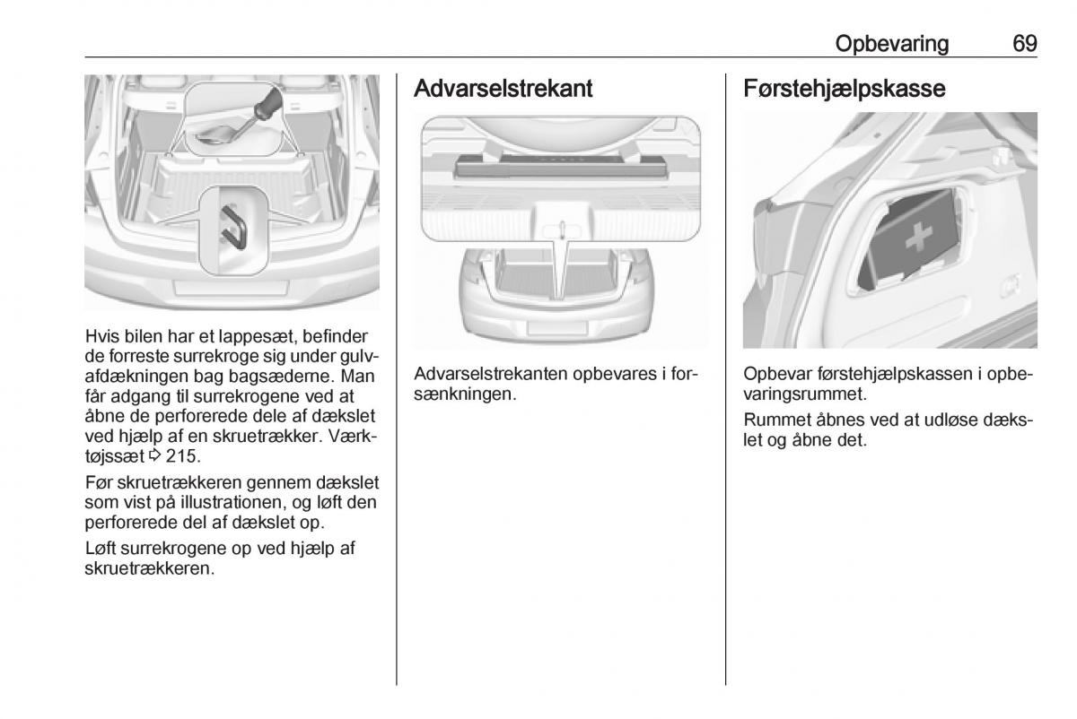 Opel Astra K V 5 Bilens instruktionsbog / page 71