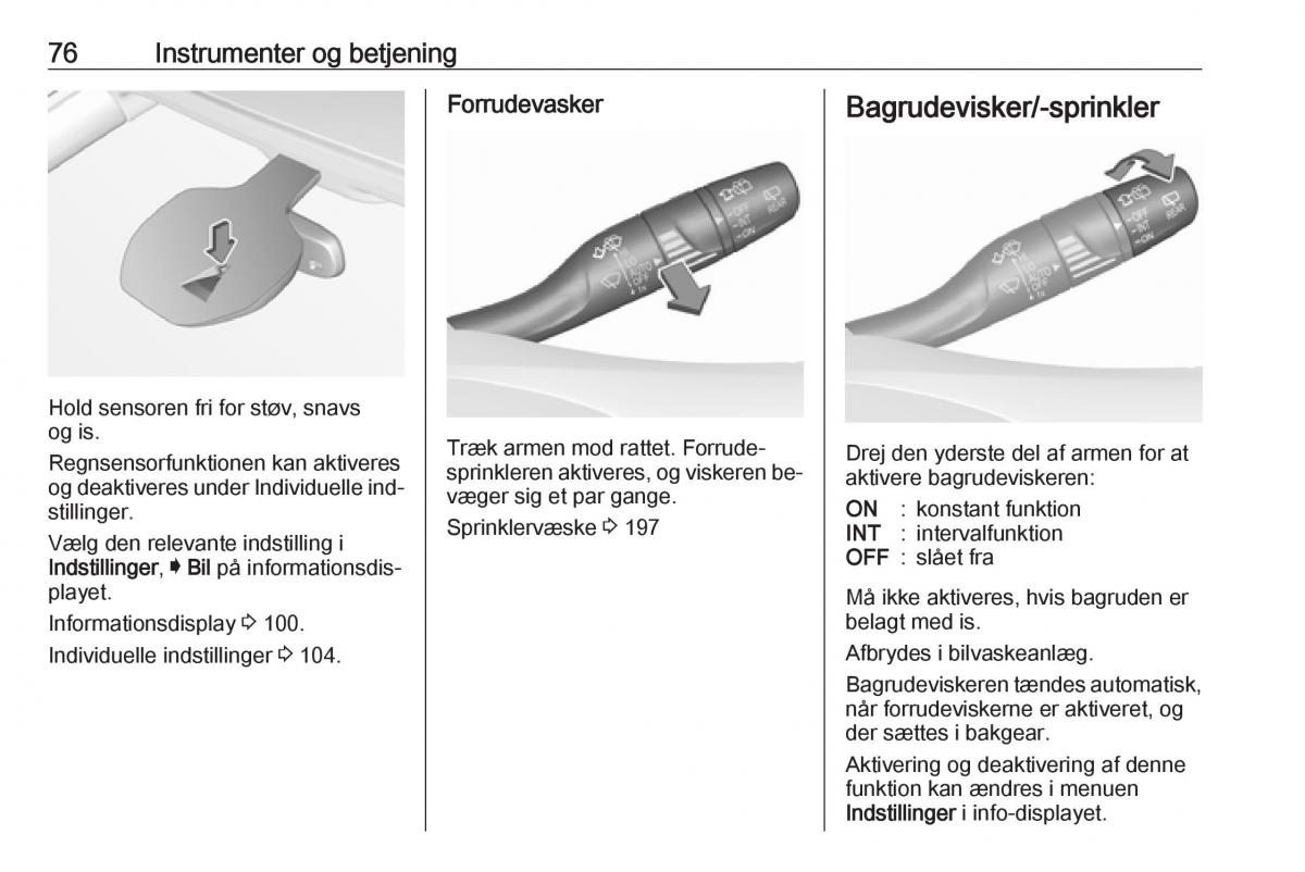 Opel Astra K V 5 Bilens instruktionsbog / page 78