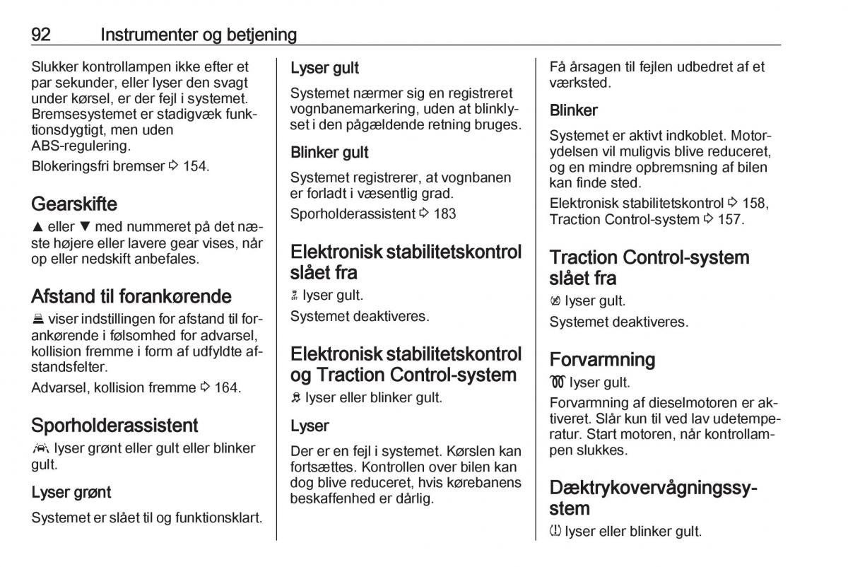 Opel Astra K V 5 Bilens instruktionsbog / page 94