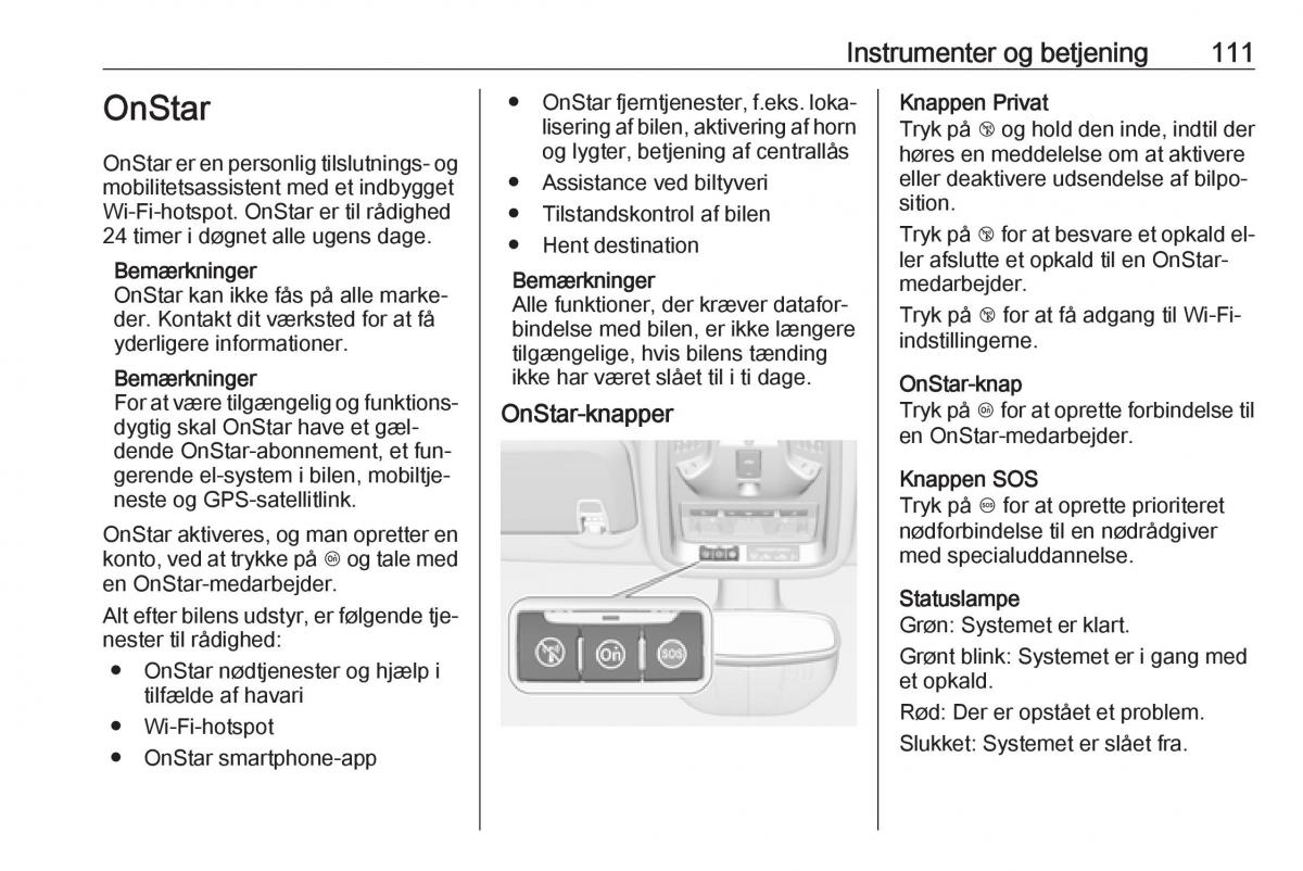 Opel Astra K V 5 Bilens instruktionsbog / page 113