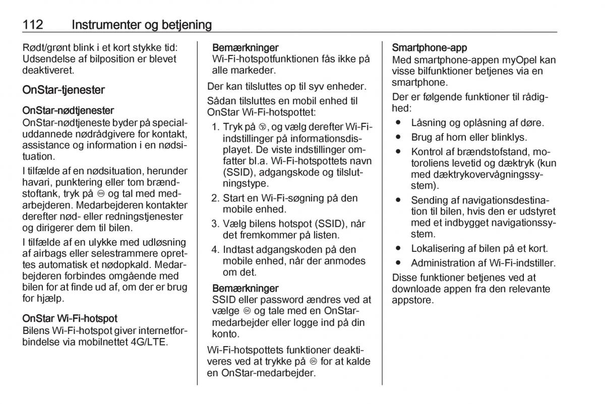 Opel Astra K V 5 Bilens instruktionsbog / page 114