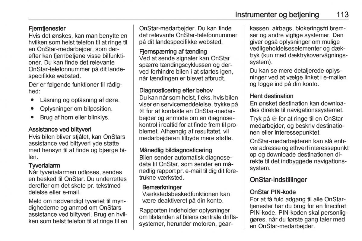 Opel Astra K V 5 Bilens instruktionsbog / page 115