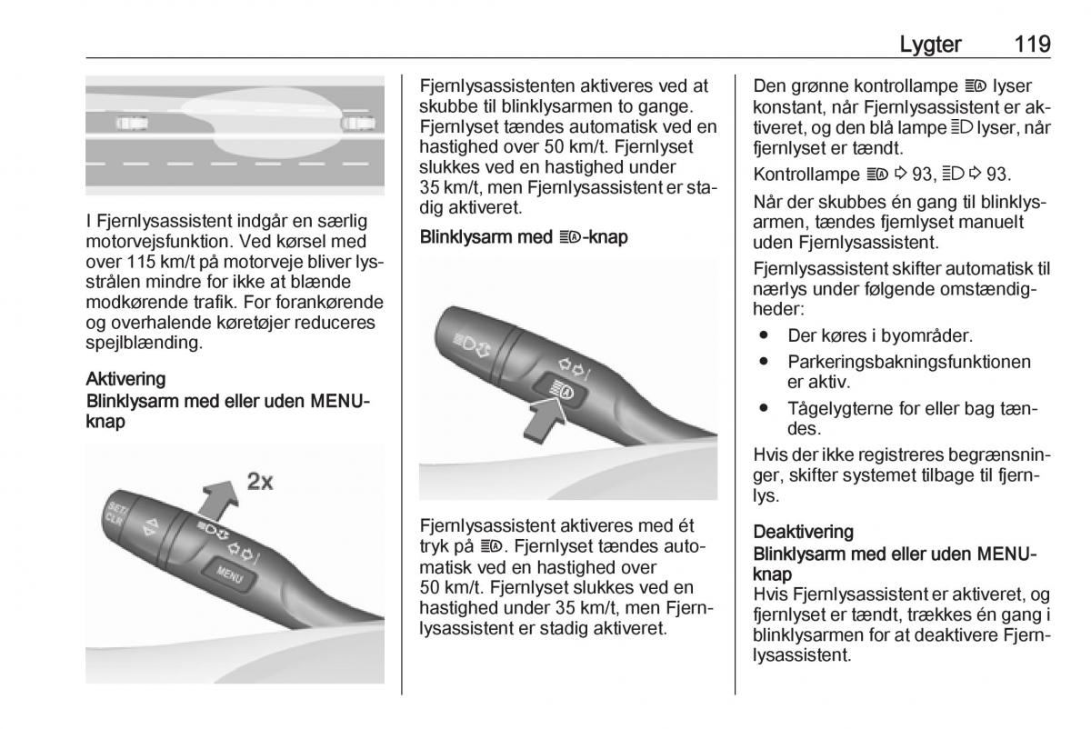 Opel Astra K V 5 Bilens instruktionsbog / page 121