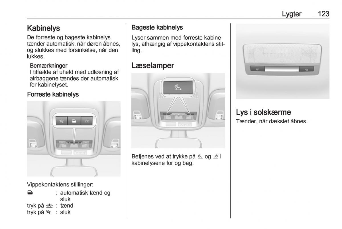 Opel Astra K V 5 Bilens instruktionsbog / page 125