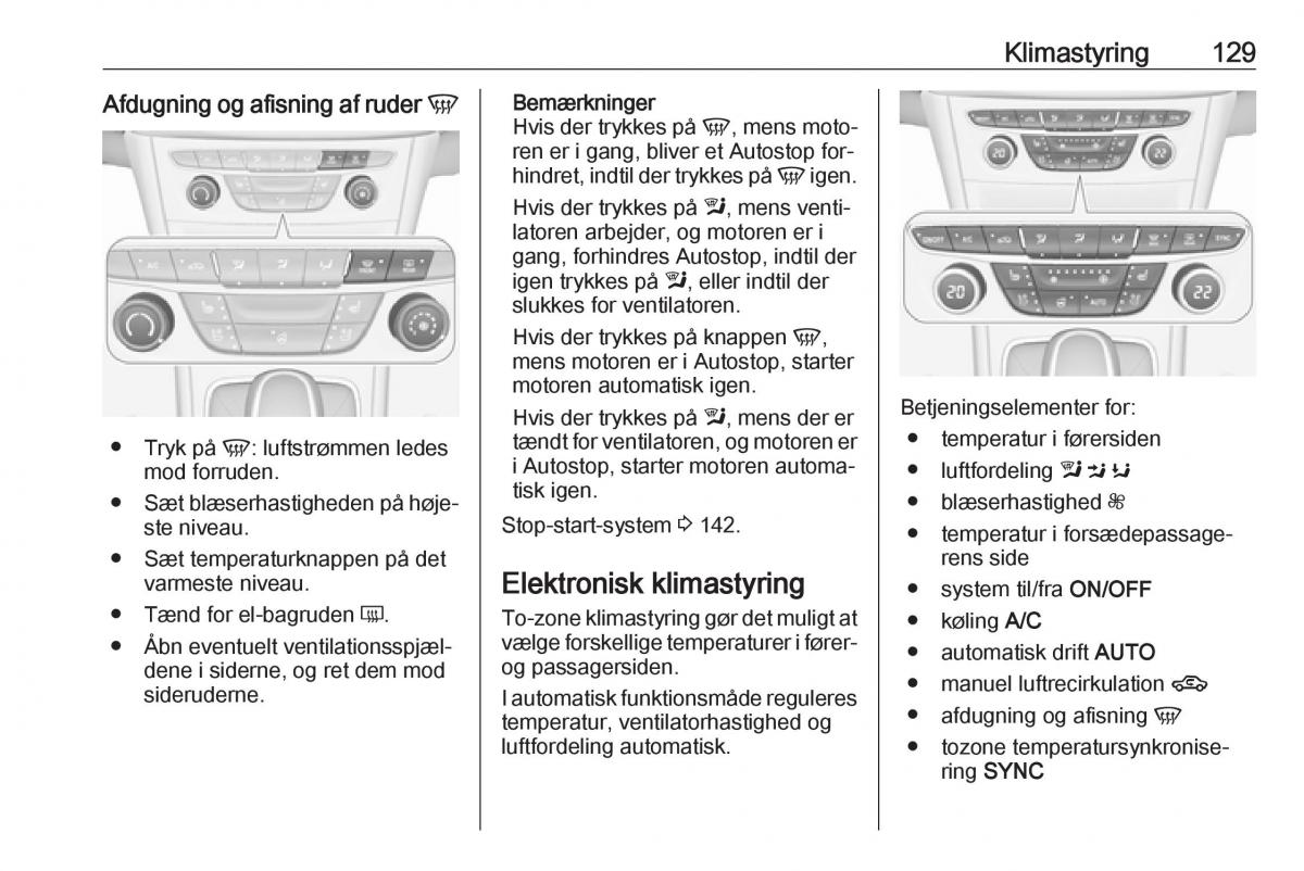 Opel Astra K V 5 Bilens instruktionsbog / page 131