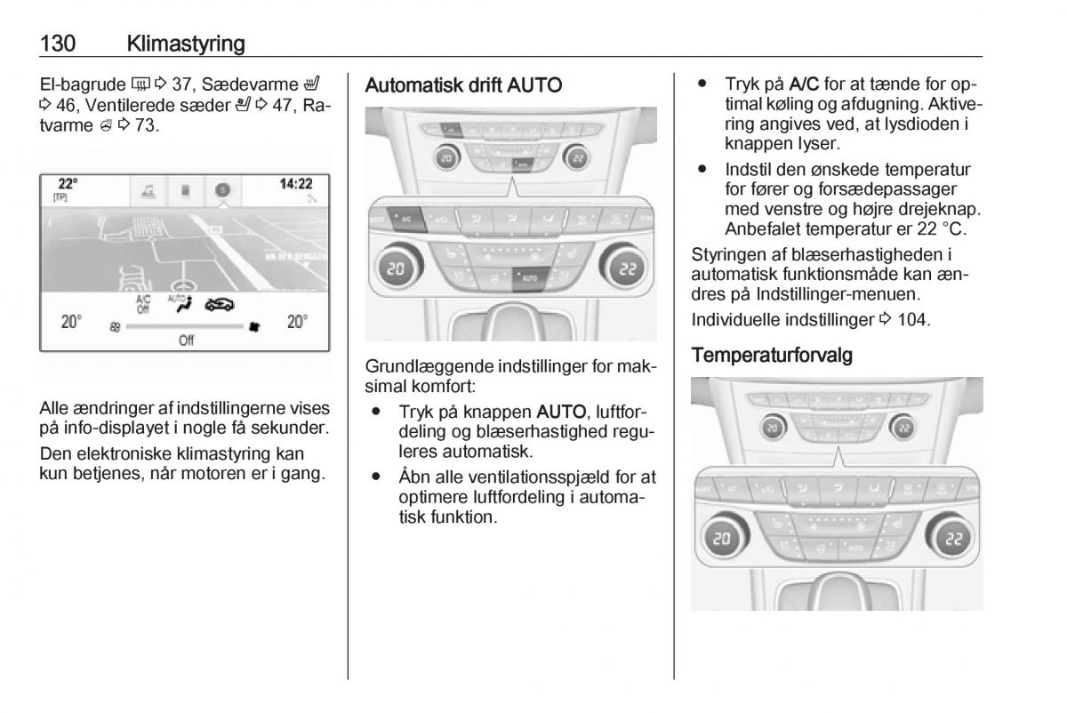 Opel Astra K V 5 Bilens instruktionsbog / page 132