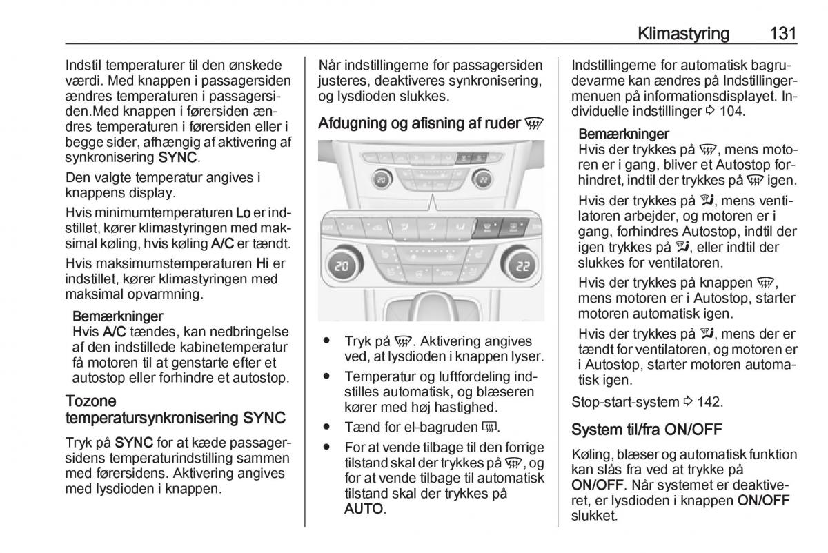 Opel Astra K V 5 Bilens instruktionsbog / page 133