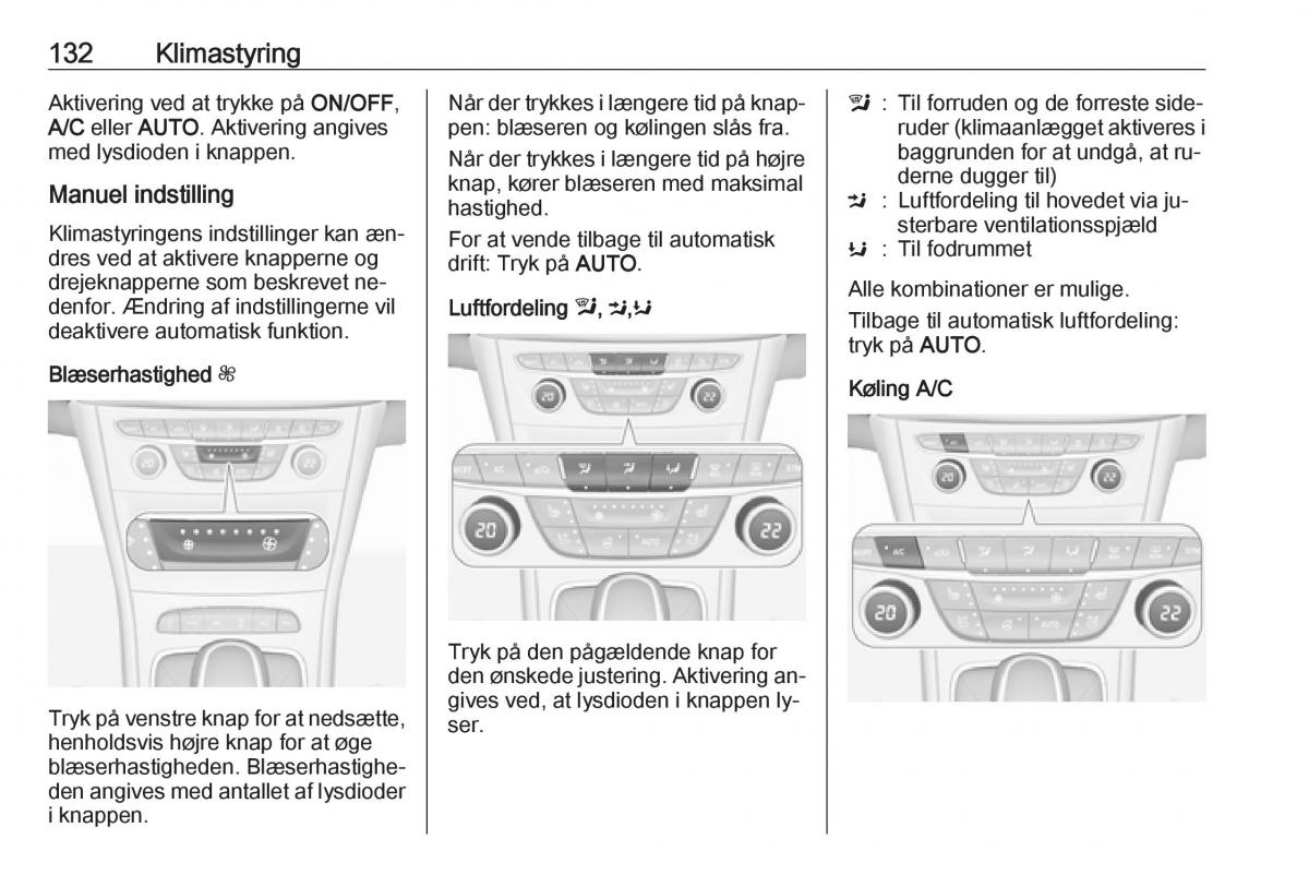 Opel Astra K V 5 Bilens instruktionsbog / page 134