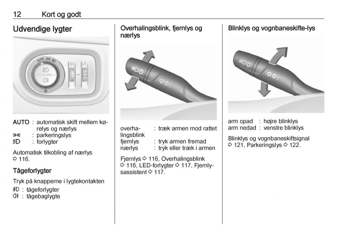 Opel Astra K V 5 Bilens instruktionsbog / page 14