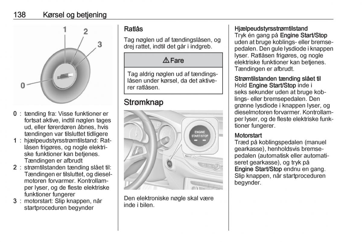 Opel Astra K V 5 Bilens instruktionsbog / page 140