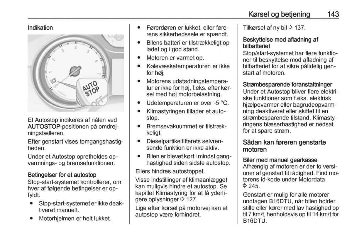 Opel Astra K V 5 Bilens instruktionsbog / page 145