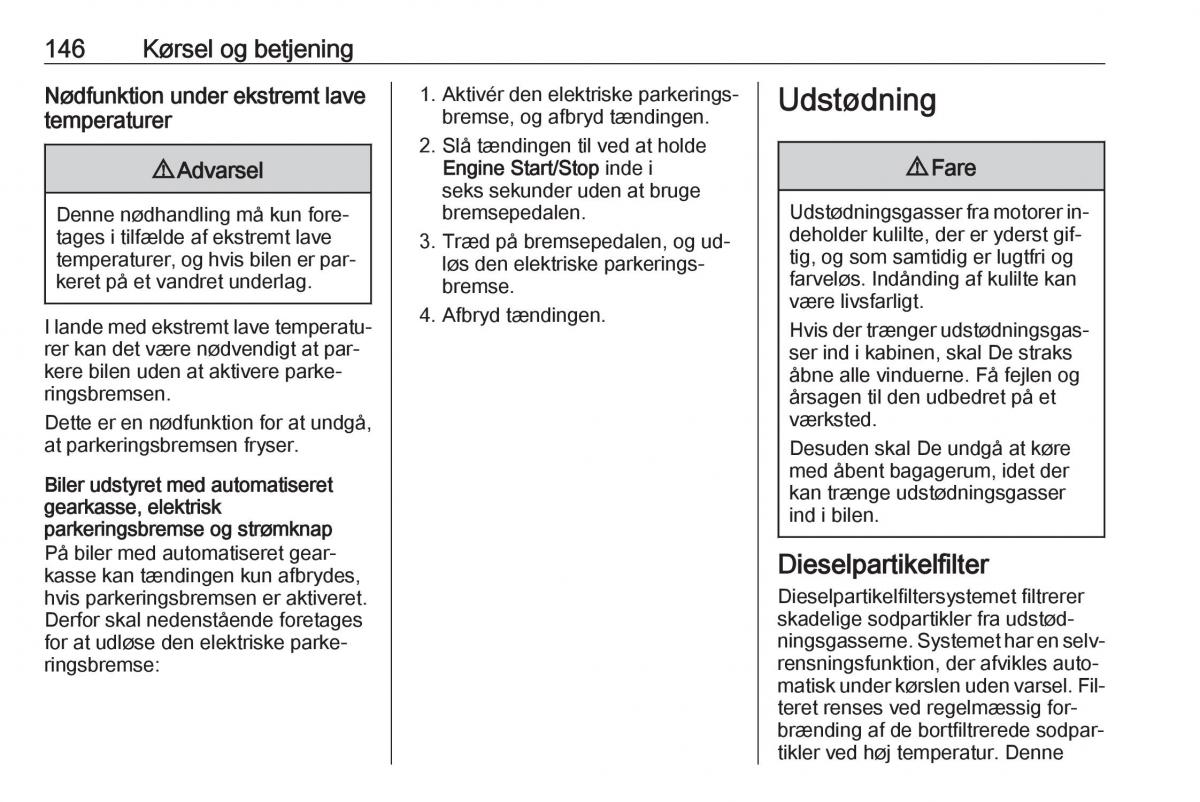 Opel Astra K V 5 Bilens instruktionsbog / page 148