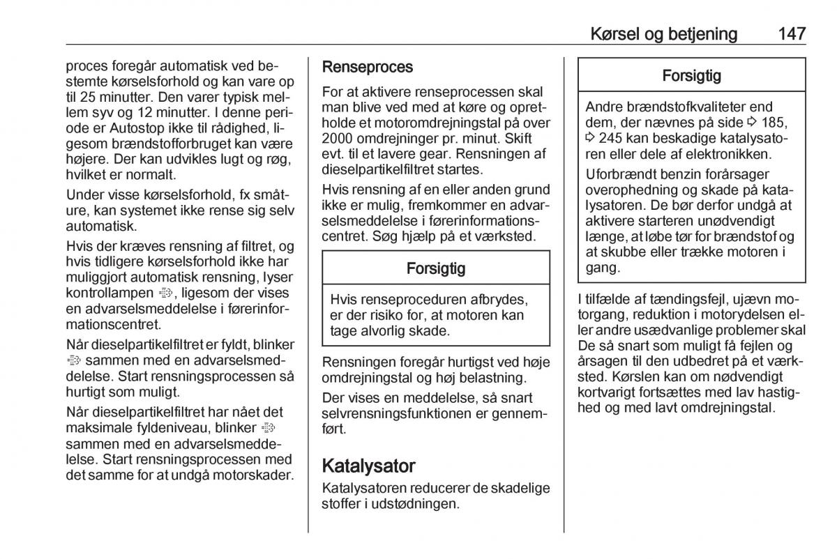 Opel Astra K V 5 Bilens instruktionsbog / page 149