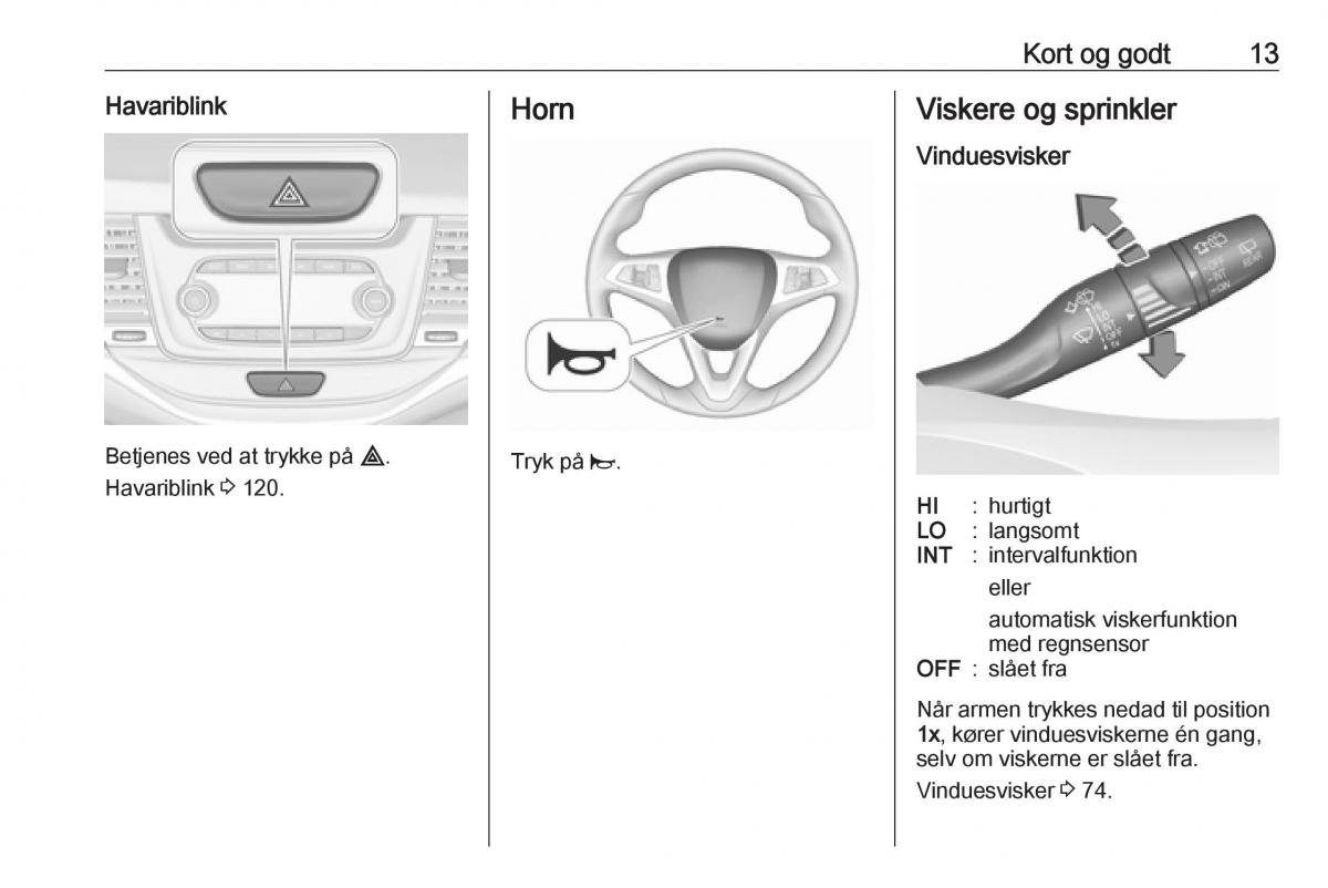 Opel Astra K V 5 Bilens instruktionsbog / page 15