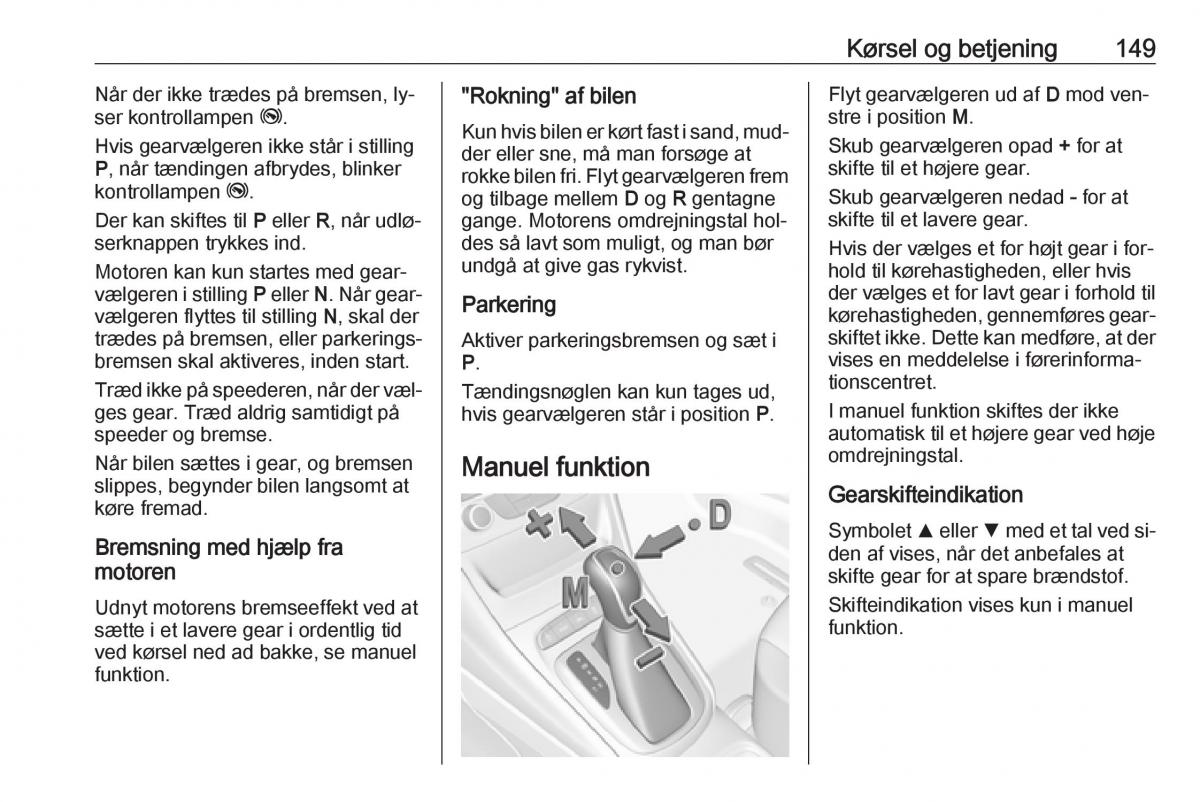 Opel Astra K V 5 Bilens instruktionsbog / page 151