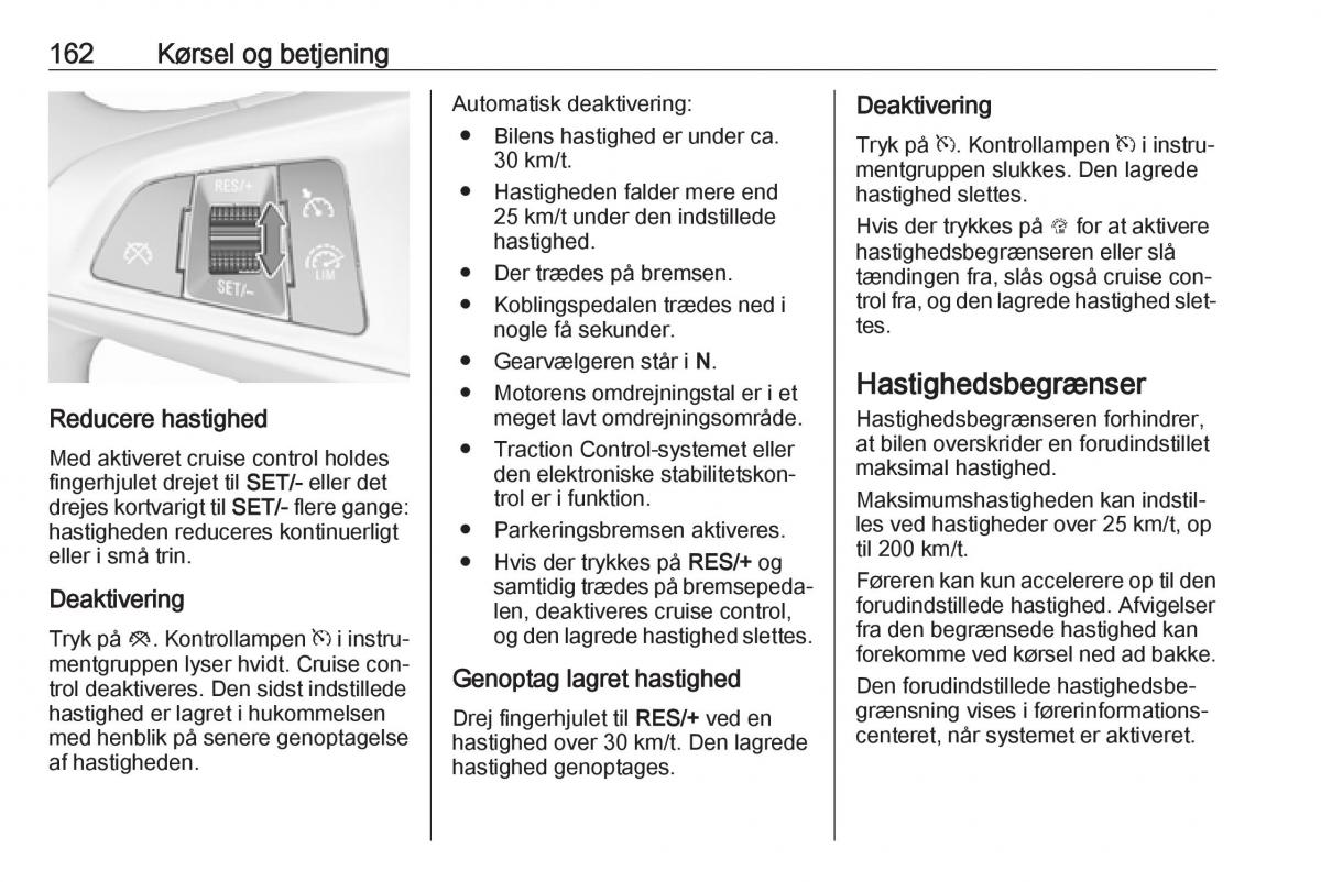 Opel Astra K V 5 Bilens instruktionsbog / page 164