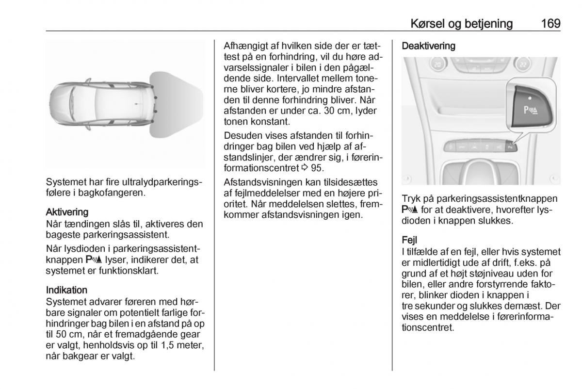 Opel Astra K V 5 Bilens instruktionsbog / page 171