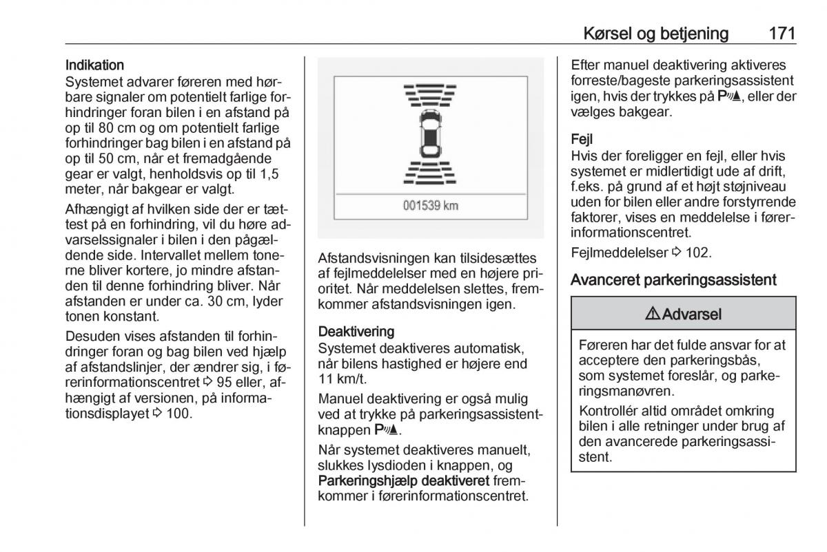 Opel Astra K V 5 Bilens instruktionsbog / page 173