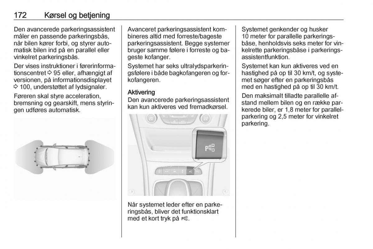 Opel Astra K V 5 Bilens instruktionsbog / page 174