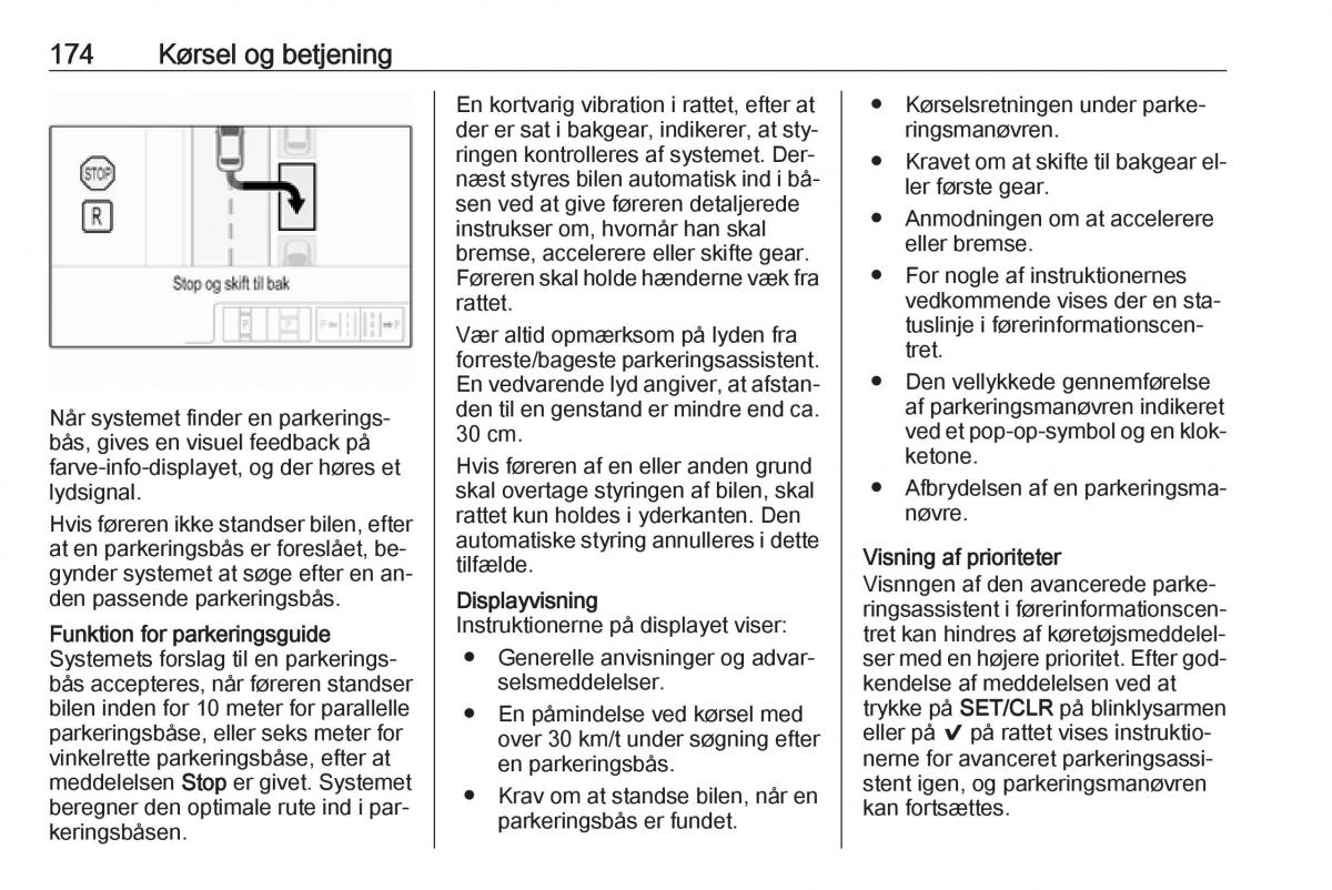 Opel Astra K V 5 Bilens instruktionsbog / page 176