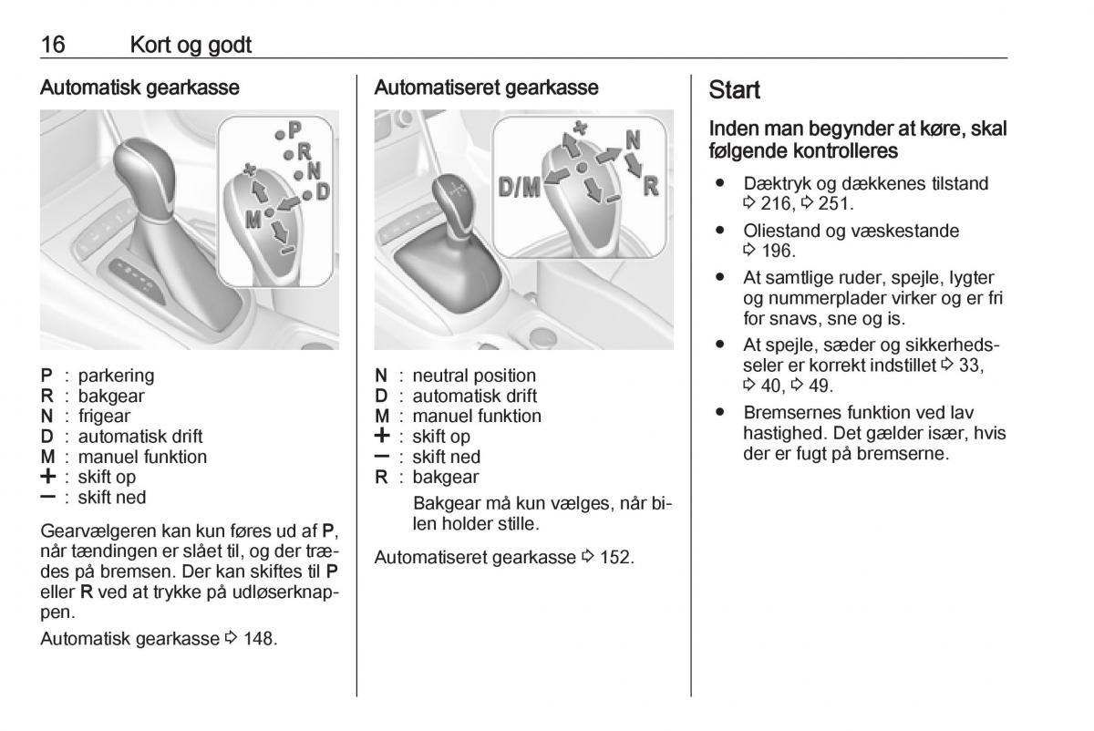 Opel Astra K V 5 Bilens instruktionsbog / page 18