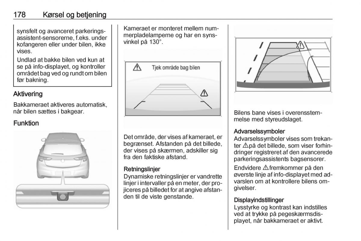 Opel Astra K V 5 Bilens instruktionsbog / page 180