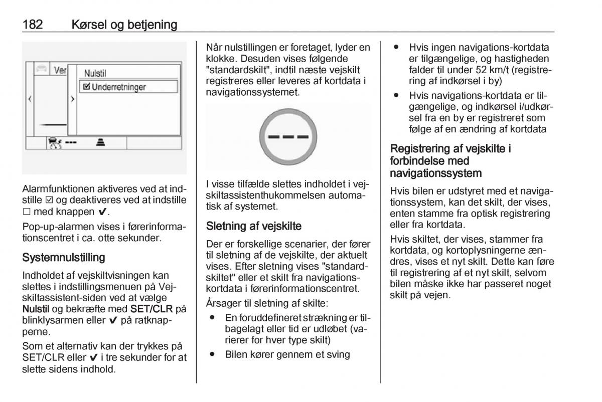 Opel Astra K V 5 Bilens instruktionsbog / page 184