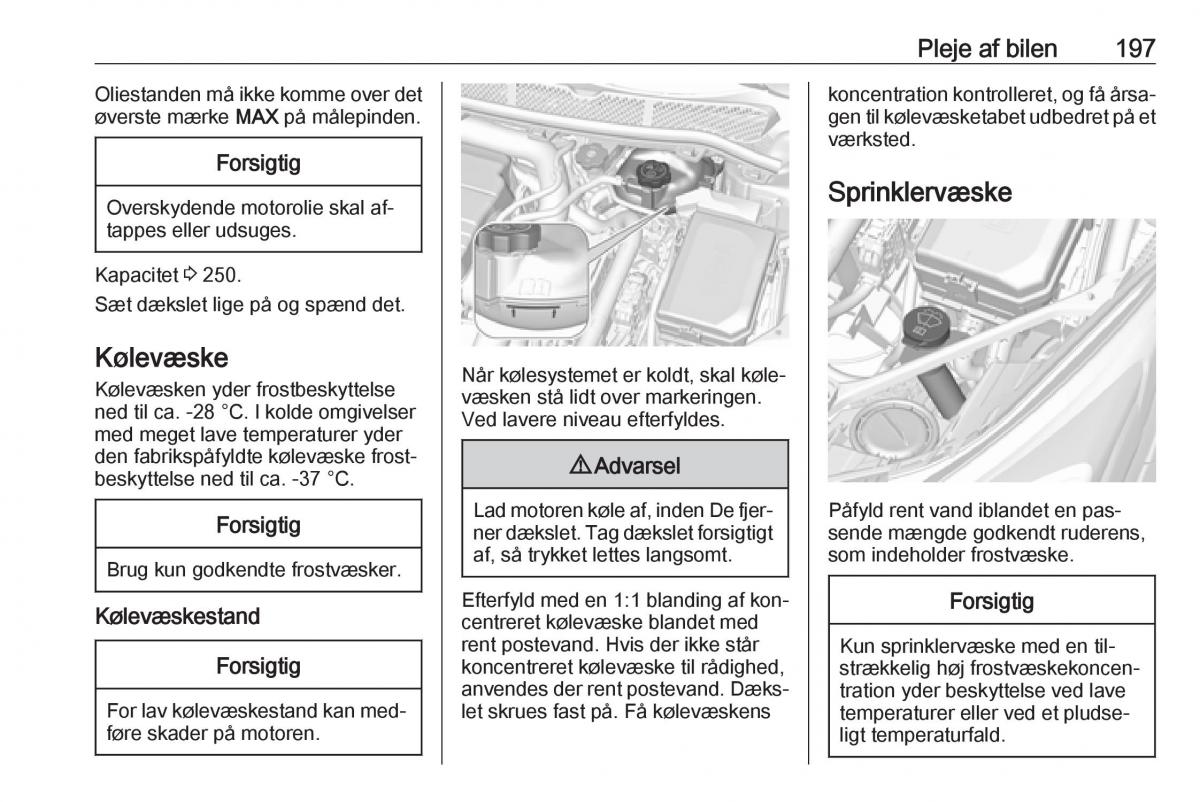 Opel Astra K V 5 Bilens instruktionsbog / page 199