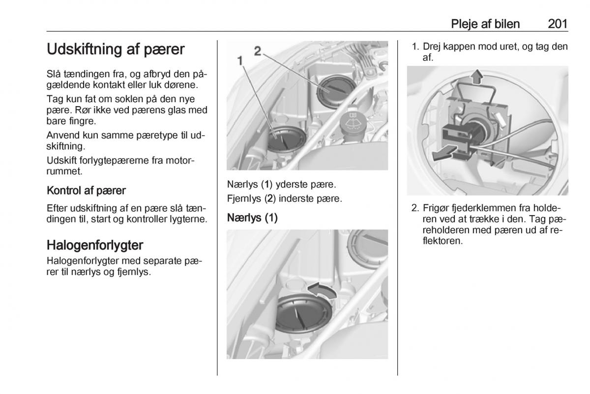 Opel Astra K V 5 Bilens instruktionsbog / page 203