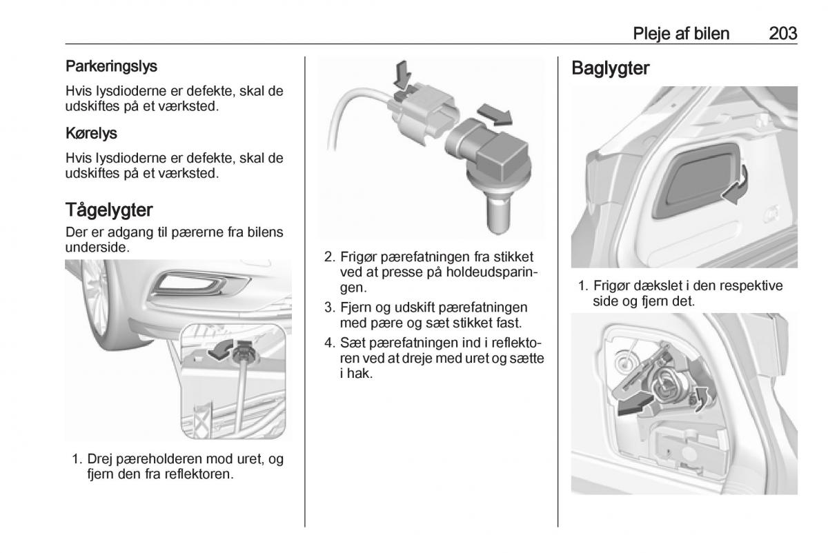 Opel Astra K V 5 Bilens instruktionsbog / page 205