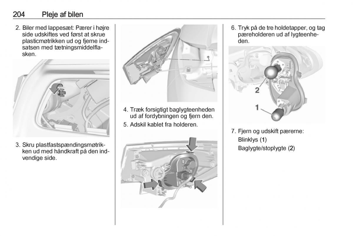 Opel Astra K V 5 Bilens instruktionsbog / page 206