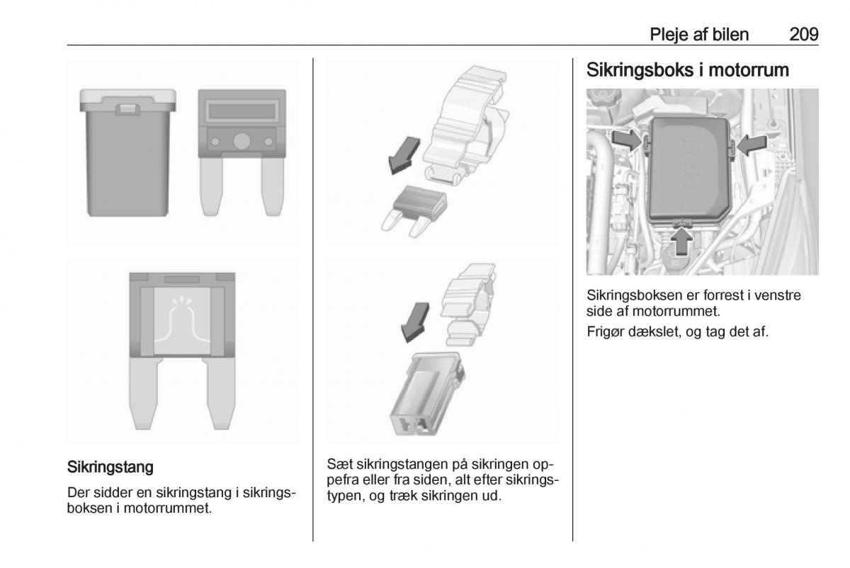 Opel Astra K V 5 Bilens instruktionsbog / page 211