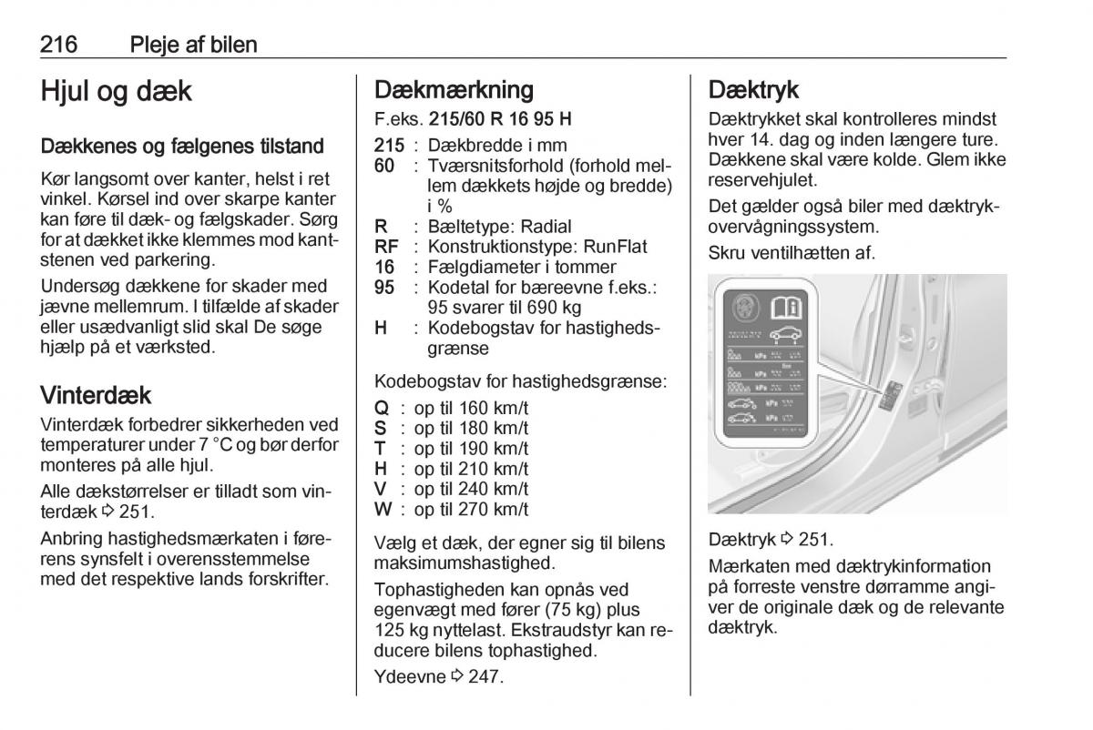 Opel Astra K V 5 Bilens instruktionsbog / page 218