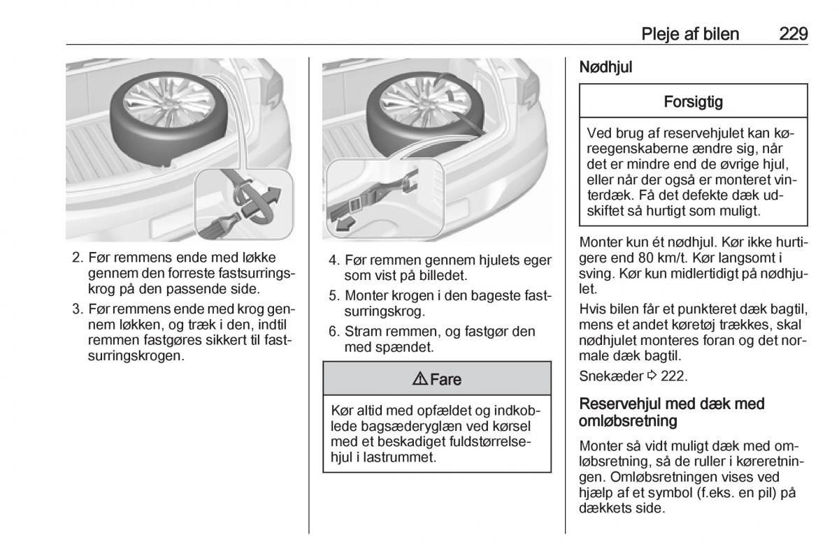 Opel Astra K V 5 Bilens instruktionsbog / page 231