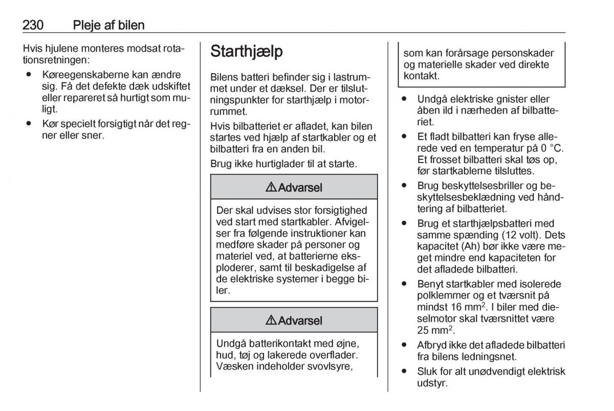 Opel Astra K V 5 Bilens instruktionsbog / page 232