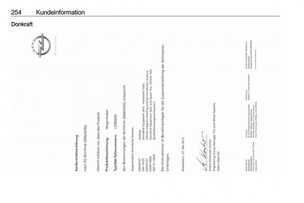 Opel Astra K V 5 Bilens instruktionsbog / page 256