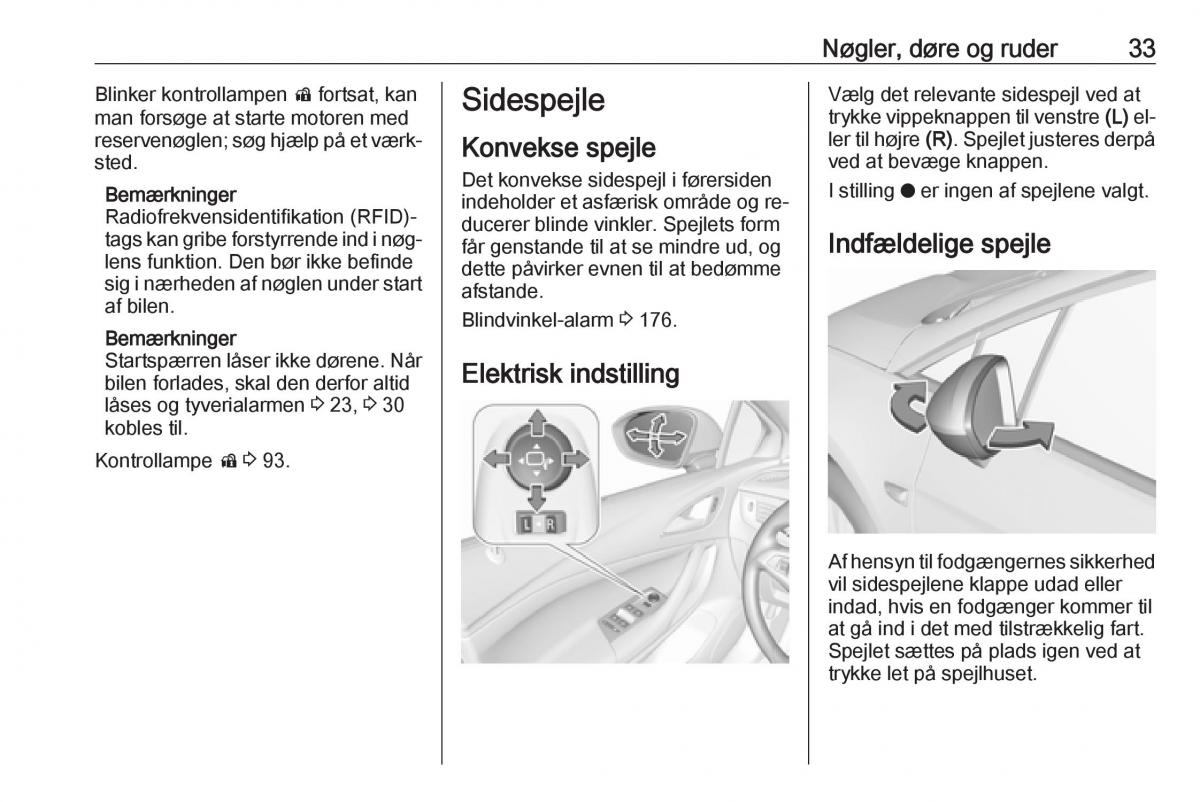 Opel Astra K V 5 Bilens instruktionsbog / page 35