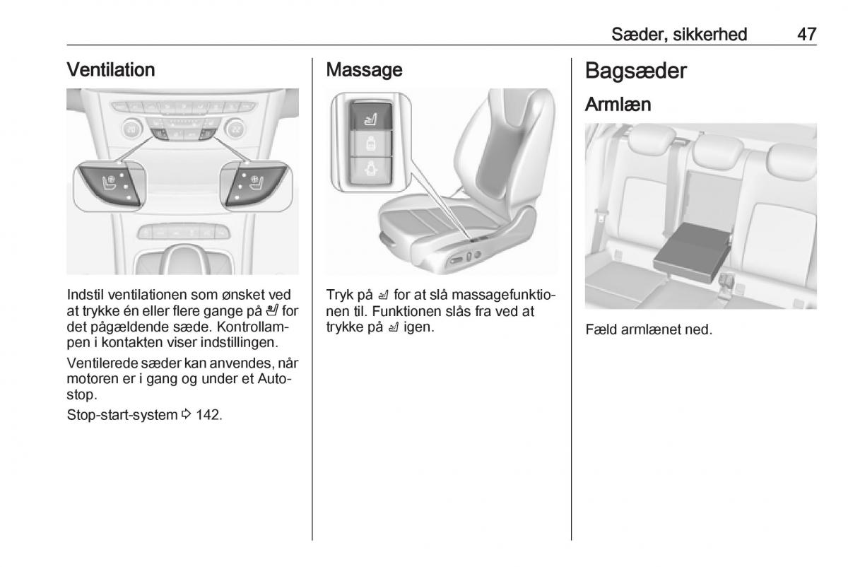 Opel Astra K V 5 Bilens instruktionsbog / page 49