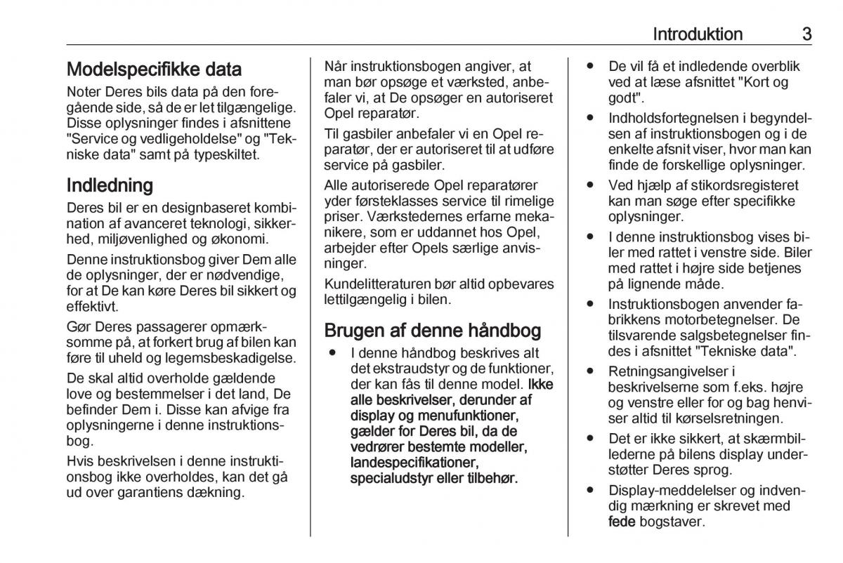 Opel Astra K V 5 Bilens instruktionsbog / page 5