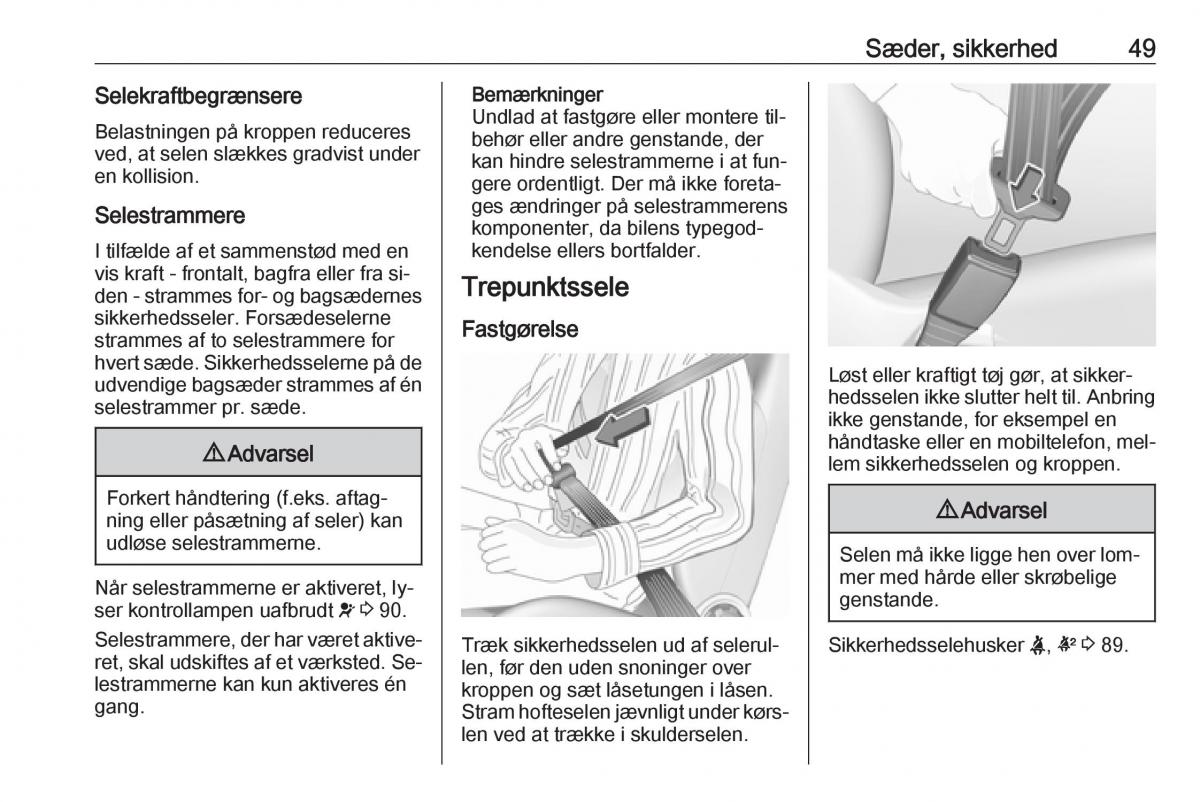 Opel Astra K V 5 Bilens instruktionsbog / page 51