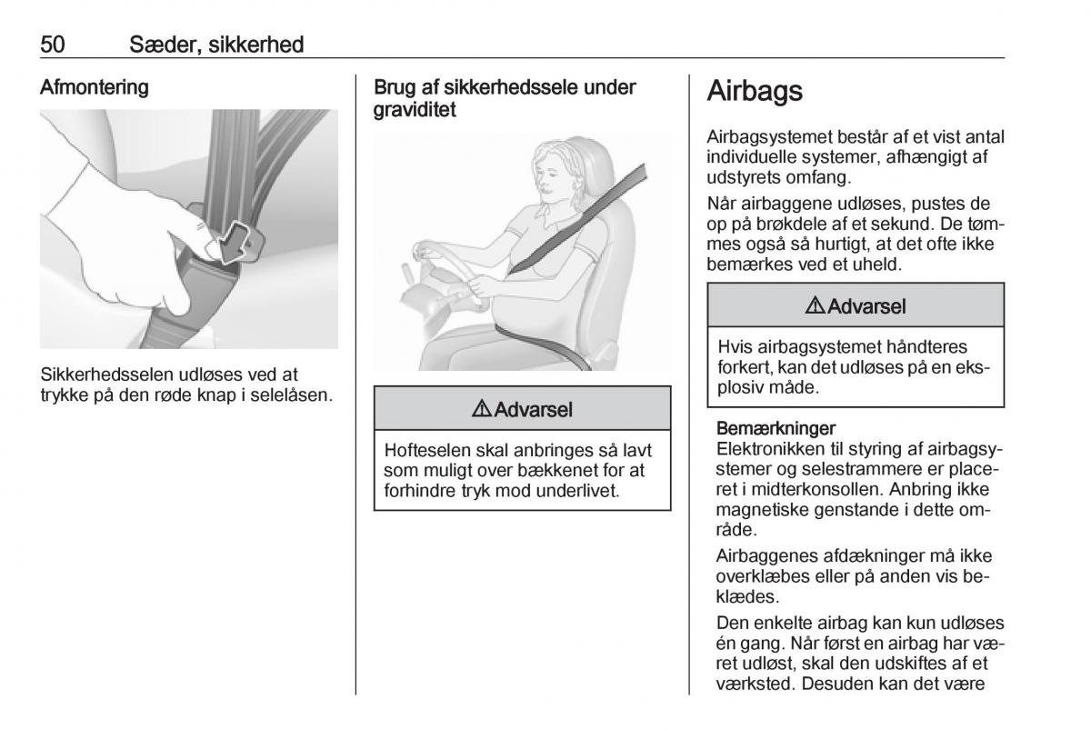 Opel Astra K V 5 Bilens instruktionsbog / page 52