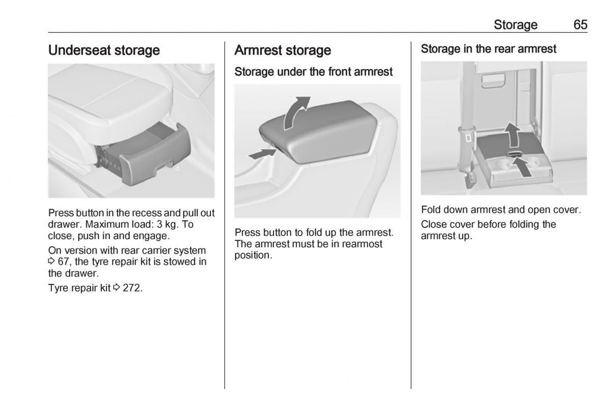 Opel Astra K V 5 owners manual / page 67