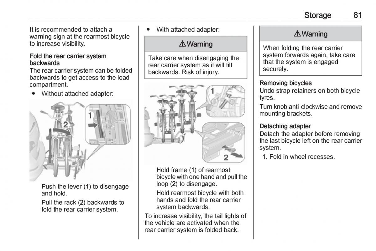 Opel Astra K V 5 owners manual / page 83