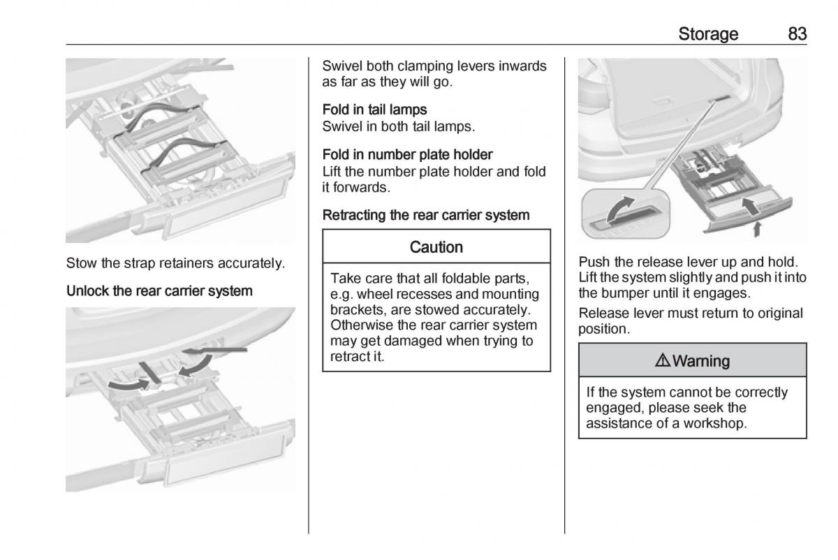 Opel Astra K V 5 owners manual / page 85